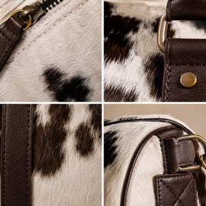 Luxury cowhide duffle bag, hair on hide travel bag, full grain leather weekender, overnight bag men, overnight bag women, luxury travel bag, cowhide weekender bag, carry on duffle, western travel bag, premium leather duffle, handcrafted travel bag, genuine cowhide luggage, luxury weekend bag