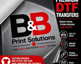 Custom DTF Gang Sheet Transfer – Cold Peel Print for Cotton Apparel
