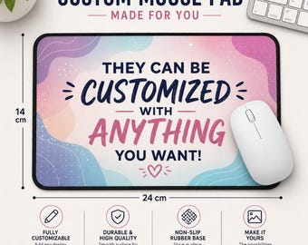 Custom XXL Mousepad 14x24 – Personalized Photo, Logo, Anime Gaming Desk Mat