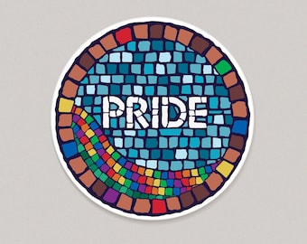 2.5" Mosaic Pride Sticker - Singular