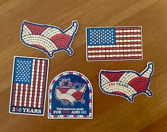 4th of July - 5 Count Sticker Pack
