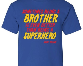 Baby-Boys T-Shirt Distressed Super Little Brother Super Hero