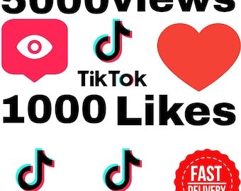 TikTok-groeiservice | 5000 echte weergaven en 1000 echte likes | Promotie via sociale media | Snelle levering