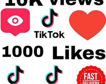 TikTok Growth Service | 10000  Real Views and 1000 Real Likes | Social Media Promotion | Fast Delivery