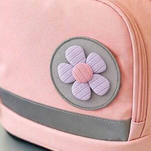 Personalisierter Klett-/Magnet-Patch "Blume" | Schulranzen Patch mit Name | Ergobag Step by Step Coocazoo Beckmann | Einschulung Geschenk