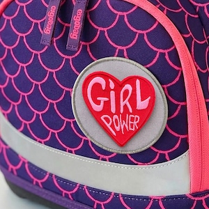Parche magnético/de velcro "Girl Power" | Parche para mochila Klettie | Ergobag School Mood Coocazoo Beckmann | Regalo de regreso a clases