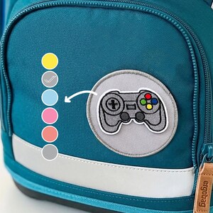 Klett-/Magnet-Patch „Gaming“ | Klettie Schulranzen Patch | Ergobag School Mood Coocazoo Beckmann Step by Step | Einschulung Geschenk