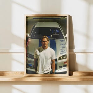 Póster de Paul Walker / Arte de pared de Fast & Furious / Lámina de actor de Hollywood / Decoración para coches JDM / Póster de leyenda del cine