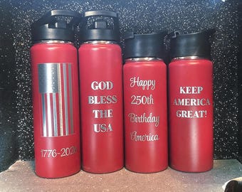Geïsoleerde drinkfles Amerika 250e verjaardag – waterbeker met Amerikaans thema