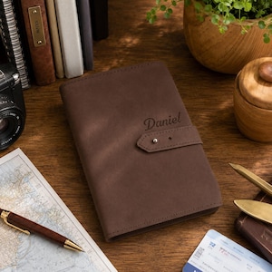 Personalized Leather Cable Organizer, Custom Travel Tech Pouch, Cord Storage Case, Gift for Him