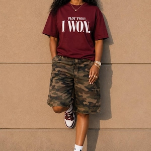 Plot Twist I Won T-Shirt — Empowerment Tee, Winning Shirt, Black Girl Magic Gift, Motivational Tee, Glow Up Shirt, Gift for Her
