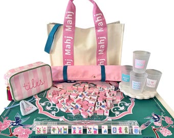 Paradise Pink Complete Mahjong Collection | Custom American Mahjong Bundle