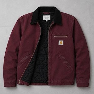 Carhartt Jacket Burgundy - Etsy