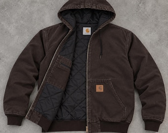 Carhartt アクティブジャケット ビンテージ J130 BLK Vintage Carhartt J130 BLK Active Jacket | Black Duck Canvas Hooded