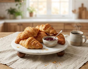 Marble Riser, Footed Cake Stand, Organic Modern Display Tray