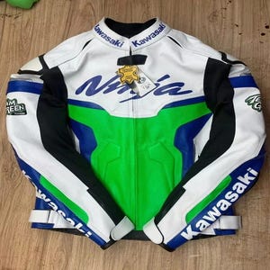 Kawasaki ジャケット グリーン/ホワイト/ブルー Zx4rr Jacket - Etsy