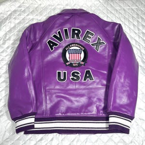 Avirex Bomber Leather Jacket. Iconic Flight Jacket image 2