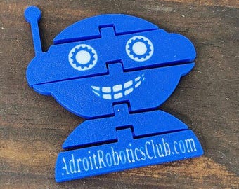 Custom 3D Printed Robot Puzzle, Personalized Robot Gift, STEM Toy, Robotics Club Gift, Custom Logo Puzzle, Educational Desk Toy, Maker Gift