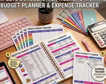 2026 Budget Planner Printable PDF | Finance Tracker | Budget Planner, Daily, Weekly & Monthly  Bundle | Expense Planner | Instant Download