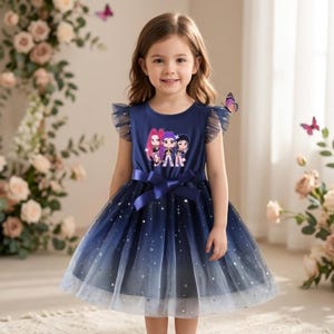 5t party dress LUOGENLI Girls Dresses Size 5T Children Baby Kids Spring Summer Girls Party Dress for Girls Colorful Train Kids Gown Girl Dresses Birthday Party Princess Children Princess Dress Sky Blue 9-10 Years -