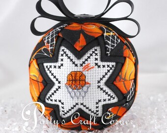 Basketball Quilted Ornament - Sports Ornament