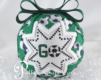Soccer Ornament - Quilted Ornament