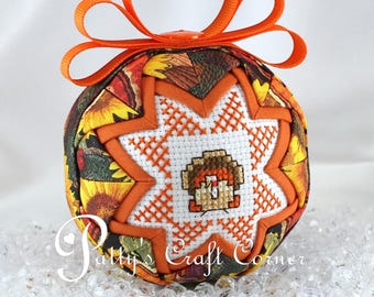 Thanksgiving Turkey Quilted Ornament
