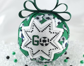 Soccer Ornament - Quilted Ornament