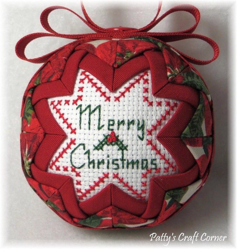 Quilted Keepsake Ornament Merry Christmas / Christmas | Etsy
