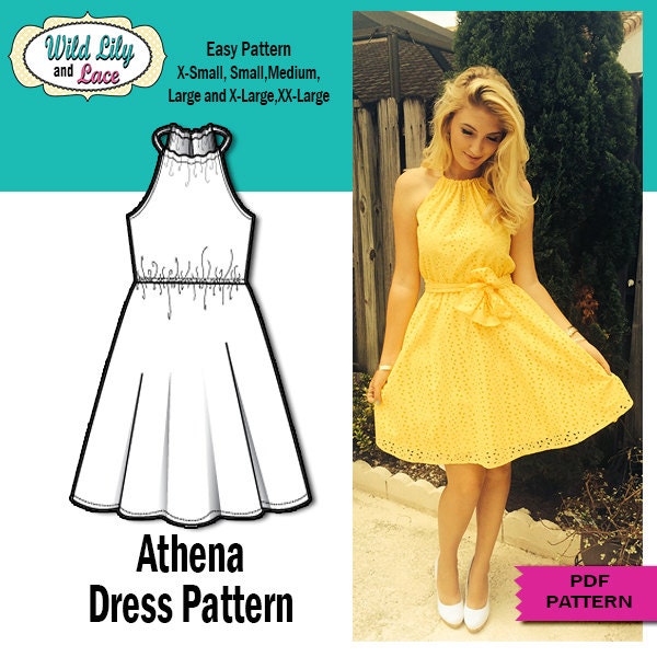 EASY DRESS PATTERN Sundress sewing pdf sewing pattern