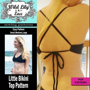 PDF BIKINI PATTERN, bikini top pattern, bikini bra pattern, sewing pattern, knit sewing pattern
