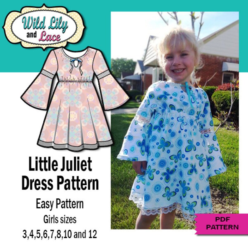 GIRLS DRESS PATTERN Hippy Dress Pattern Sewing Pattern - Etsy