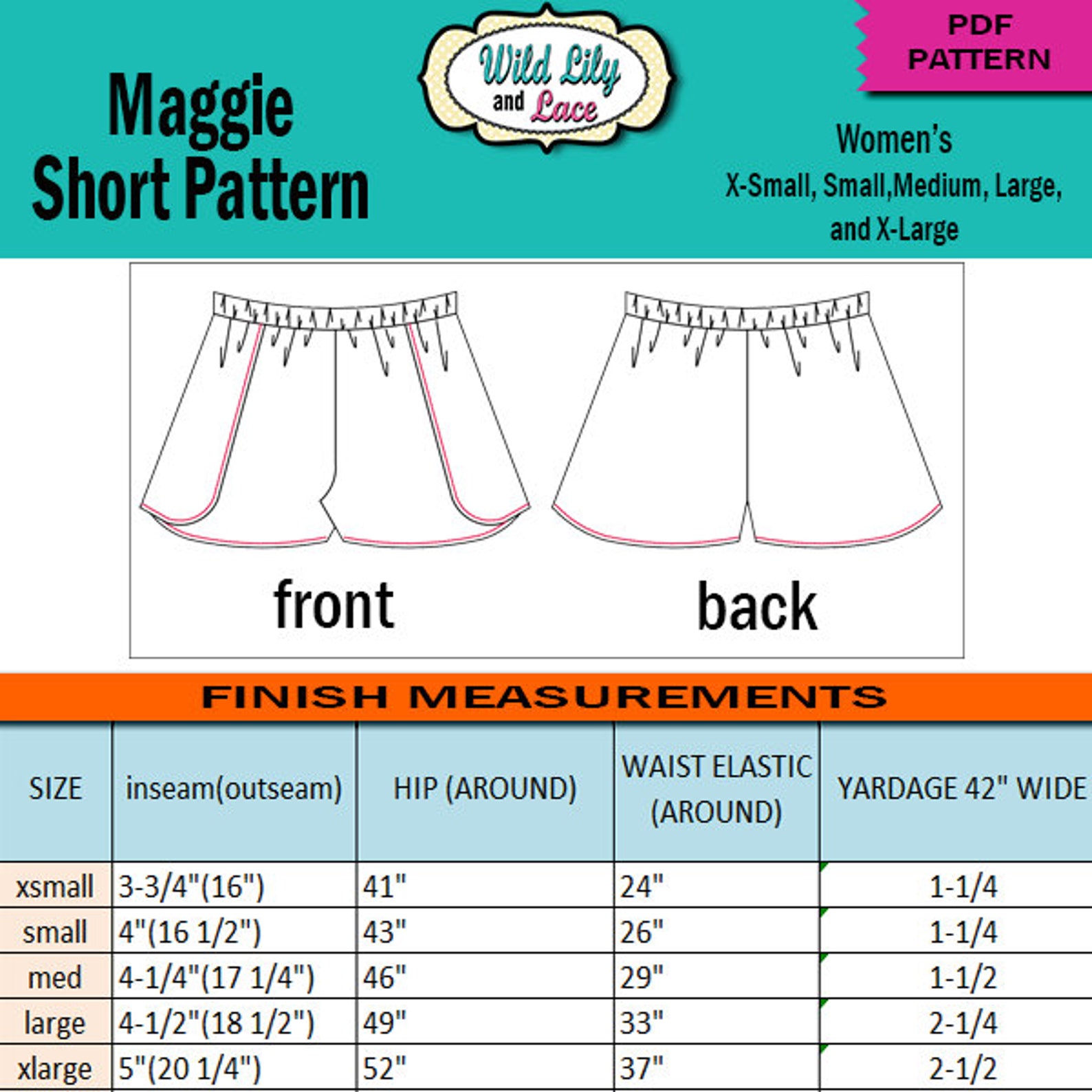 WRAP SHORTS PATTERN 307 Maggie Shorts Pdf Sewing Pattern Etsy