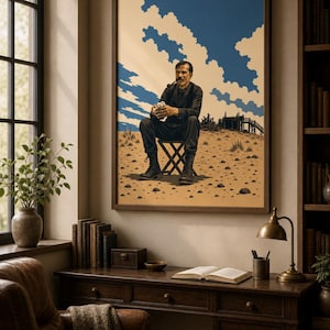 Daniel Plainview Poster, There Will Be Blood Art Print, Oil Field Wall Art, Oilman Illustration, Commodity Investor Gift, Decor