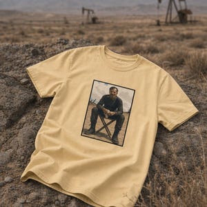 Oil Man Portrait T-Shirt, Petroleum Investor Tee, Commodity Trader Apparel