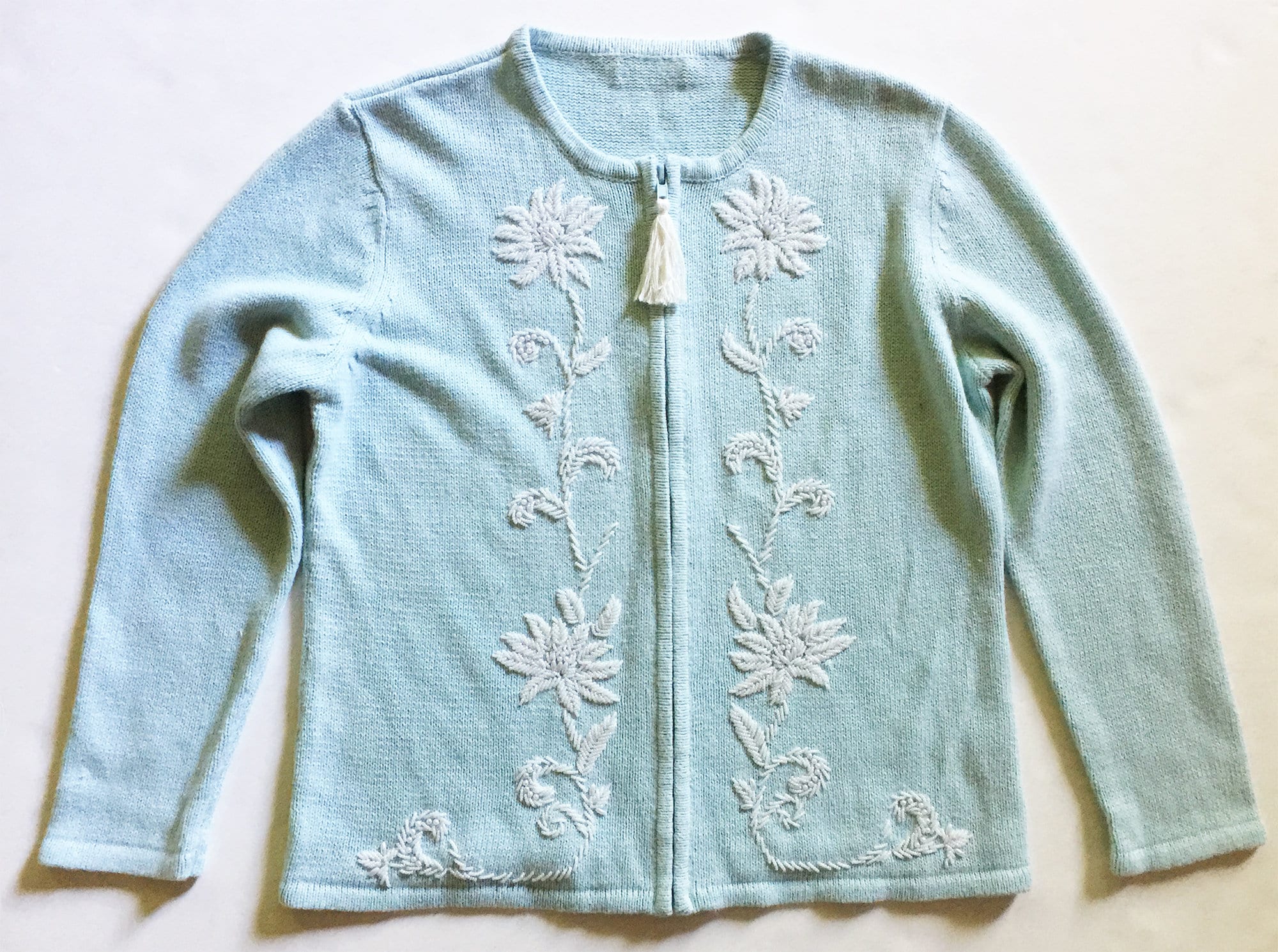 Pale Aqua Sweater - Etsy