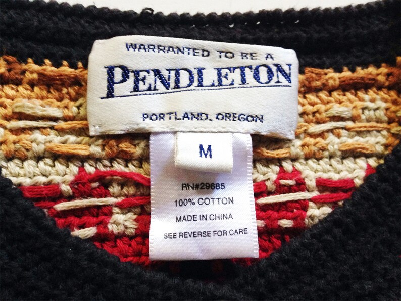 Cárdigan de algodón vintage del suroeste Pendleton imagen 6