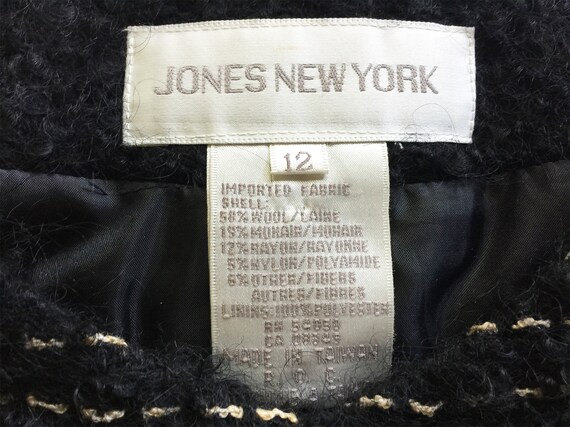 1980s Black Rustic Plaid Mohair Blend Jacket - image 10