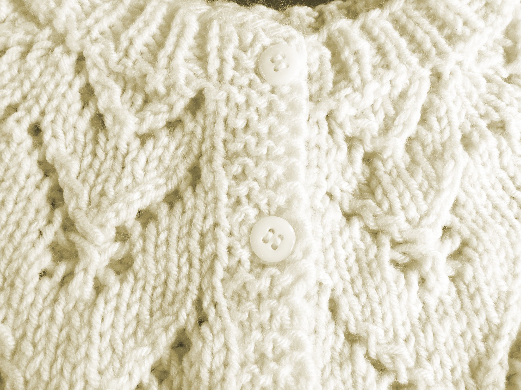 Vintage Ivory Hand Knit Novelty Stitch Cardigan - Etsy