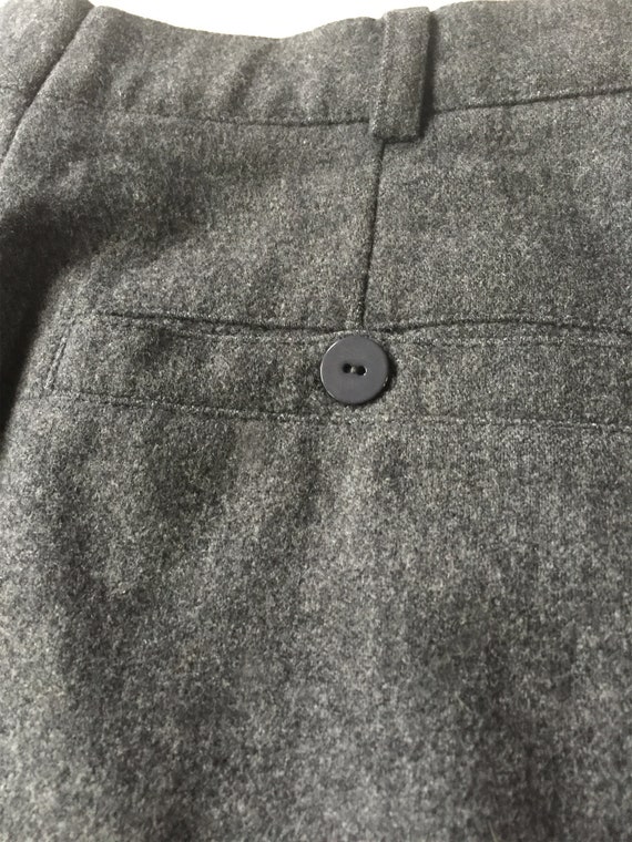 1980’s Escada Grey Wide Leg Wool Trousers - image 7