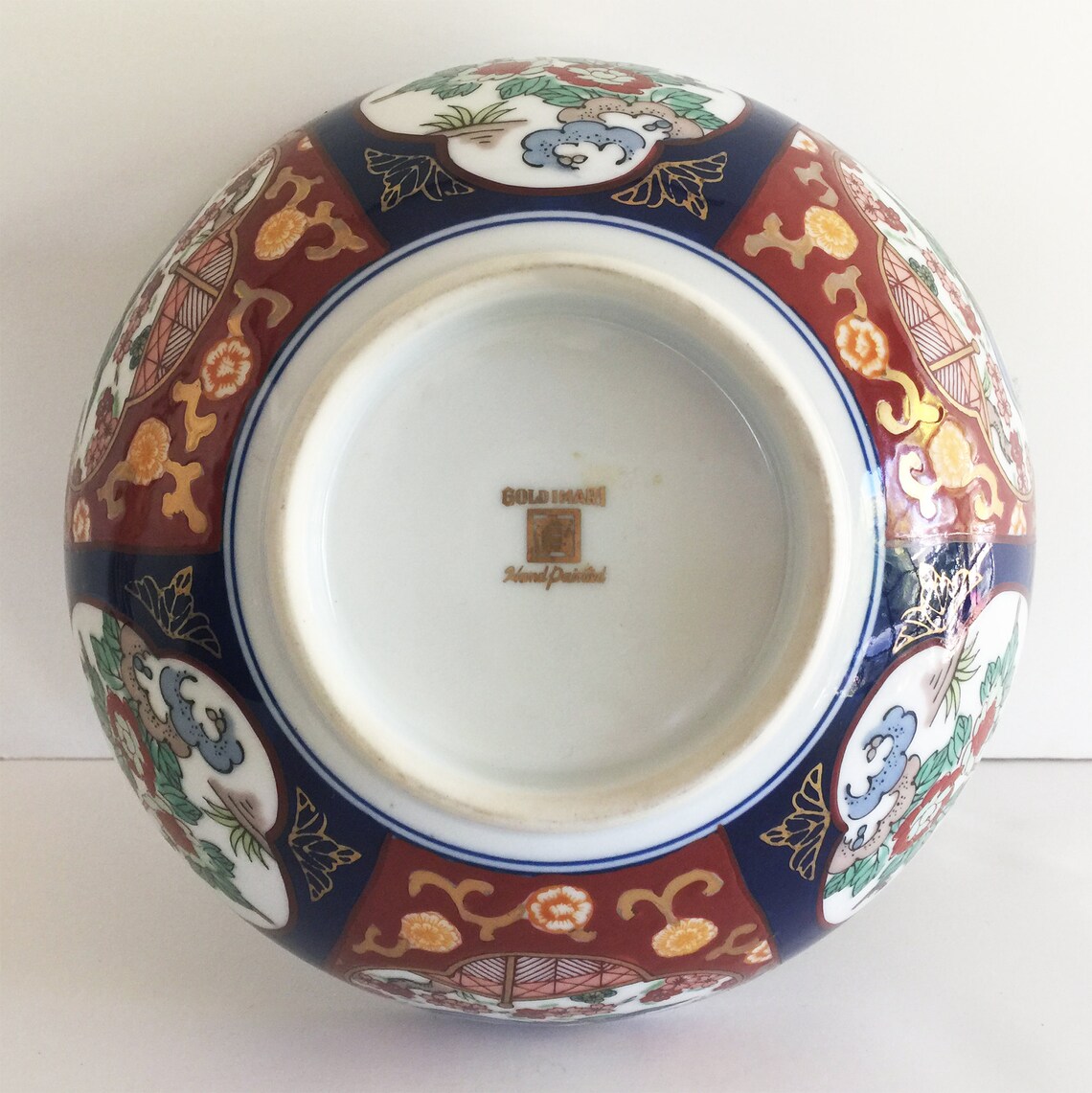 Vintage Hand Painted Japanese Gold Imari 7 Inch Footed Bowl - Etsy