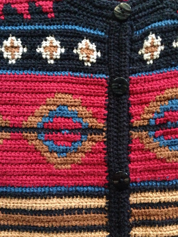 Vintage Southwest Cotton Cardigan Pendleton - image 5