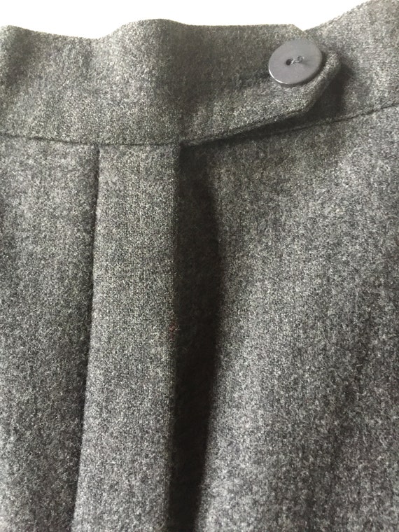 1980’s Escada Grey Wide Leg Wool Trousers - image 5