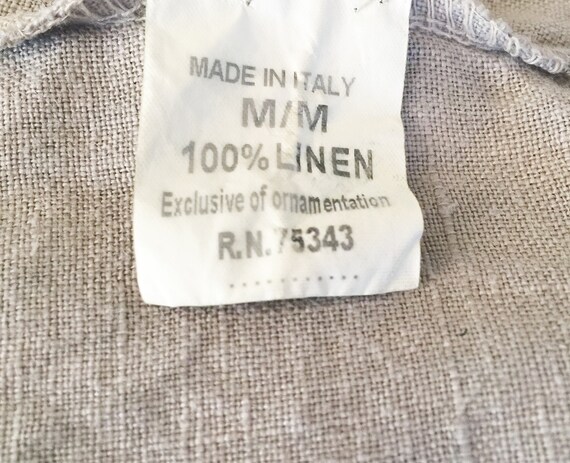 Vintage Natural Washed Linen Shift Italy Minimali… - image 7