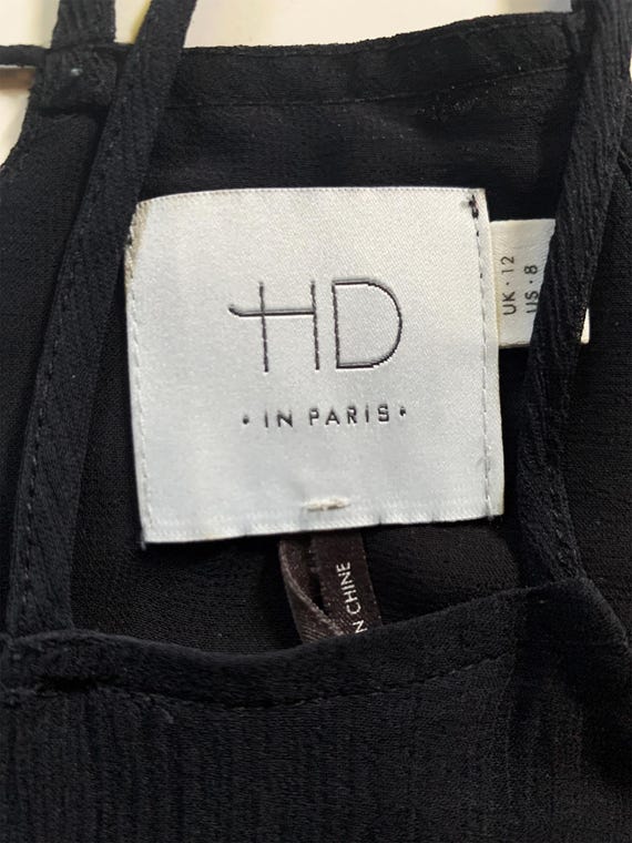 Black Silk Crepe Chiffon Camisole Top - image 7