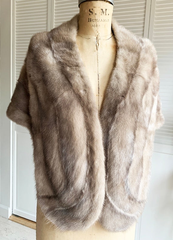 1960s Silver Taupe Mink Stole