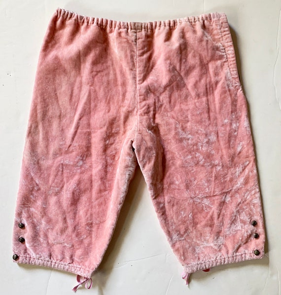 1960s Peach Silk Pane Velvet Knicker Shorts XS