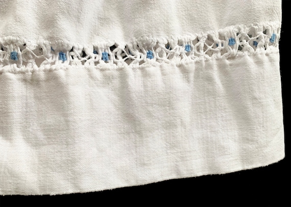Vintage White Linen Tablecloth Skirt - image 6