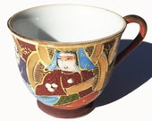 Vintage Satsuma Moriage Porcelain Sake Cup