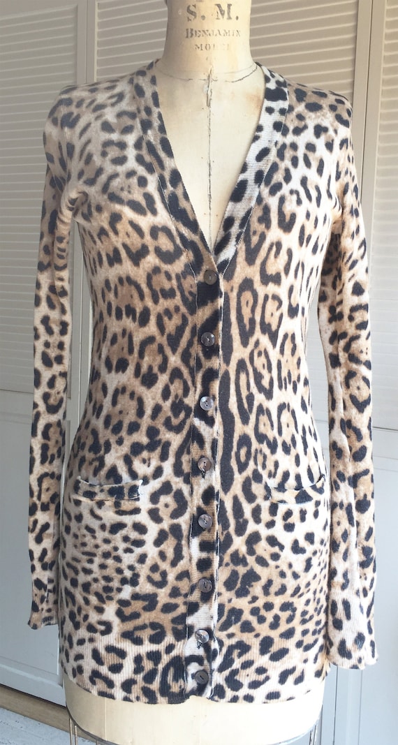 Leopard Linen Cotton Light Weight Long Cardigan